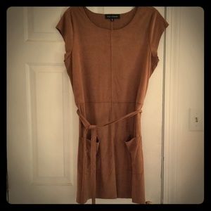 Brown suede dress